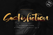 Sadisfiction, a Script Font by pineungtype (Thumbnail 1 of 7)
