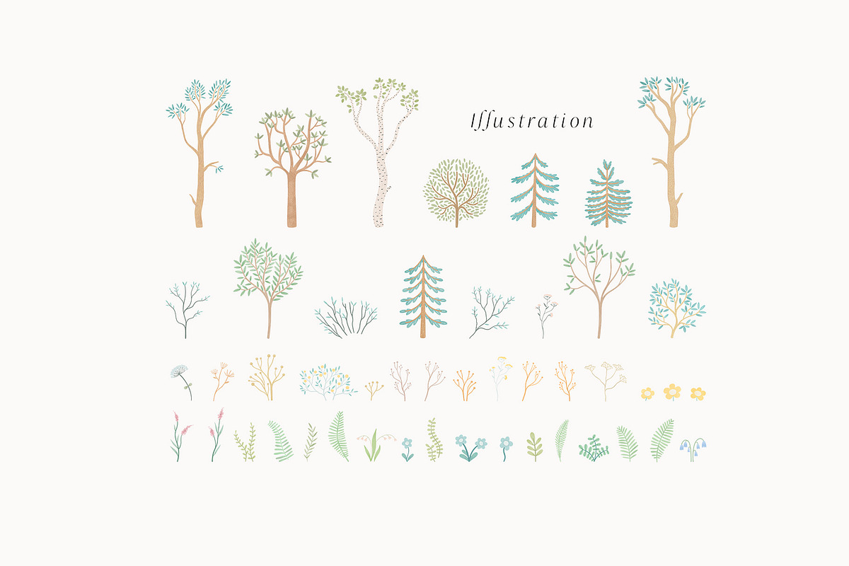 WOODLAND. Wall mural in color, an Animal Illustration by annartdreams (Photo 5 of 7)
