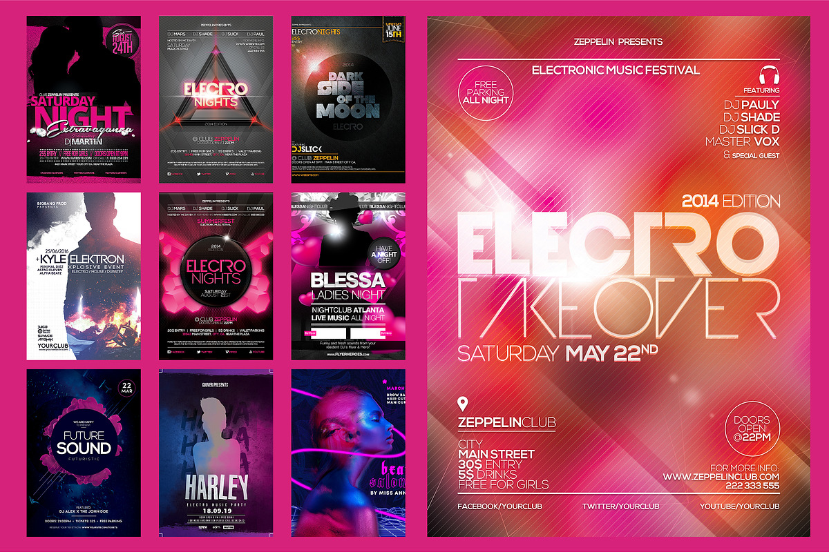 45 Glow Flyer Bundle, a Social Media Template by PopotLane (Photo 4 of 4)