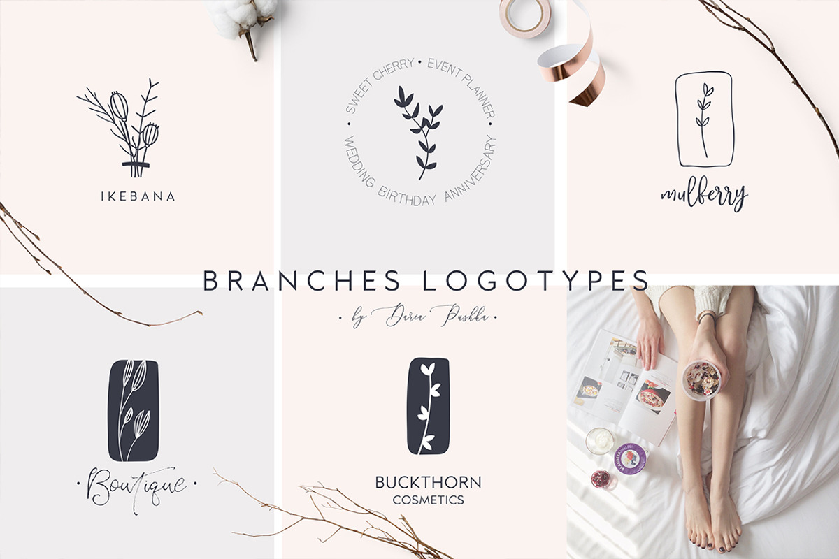 FEMININE LOGO TEMPLATES, a Branding & Logo Template by Luna Dreams (Photo 5 of 9)