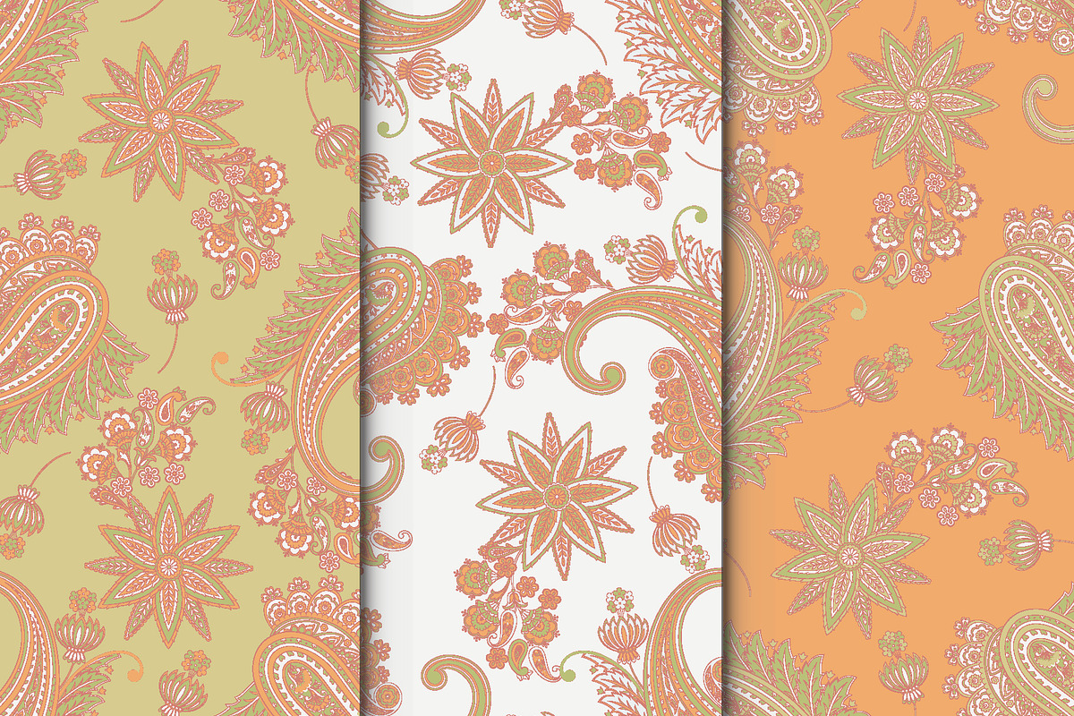2 Paisley floral patterns, a Pattern Graphic by antalogiya (Photo 1 of 4)