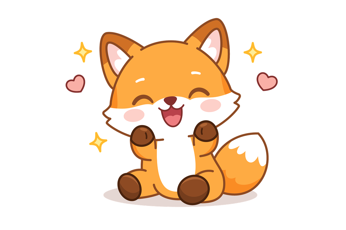 Fox Chibi Happy, an Animal Illustration by Artpon Illustration (Photo 3 of 3)
