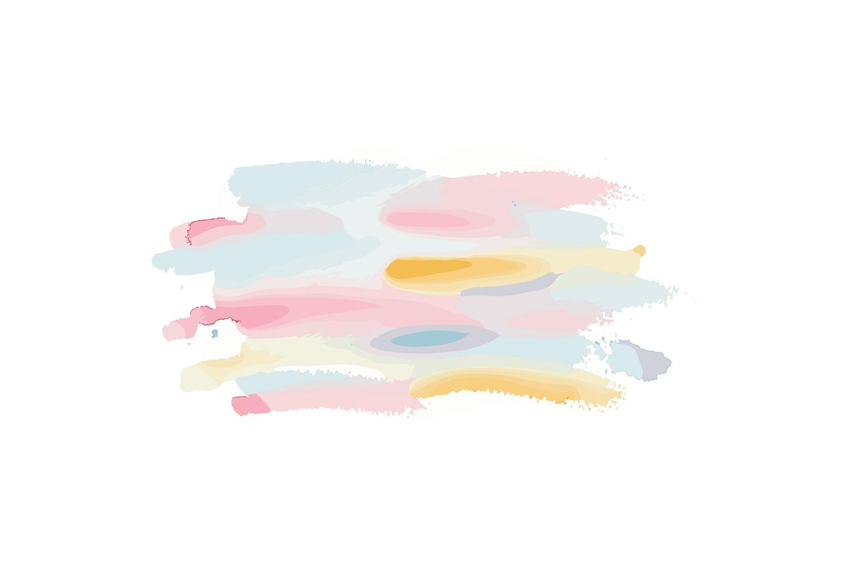 Soft Pastel Watercolor Brush Marks, a Decorative Illustration by Designer_Momina (Photo 8 of 11)