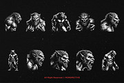 10 Bundle Dark Art Warewolf Monster, an Illustration by Morspective (Thumbnail 6 of 7)