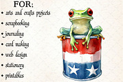 Patriotic Frog PNG Clipart, an Illustration by Libby Wishes (Thumbnail 4 of 5)