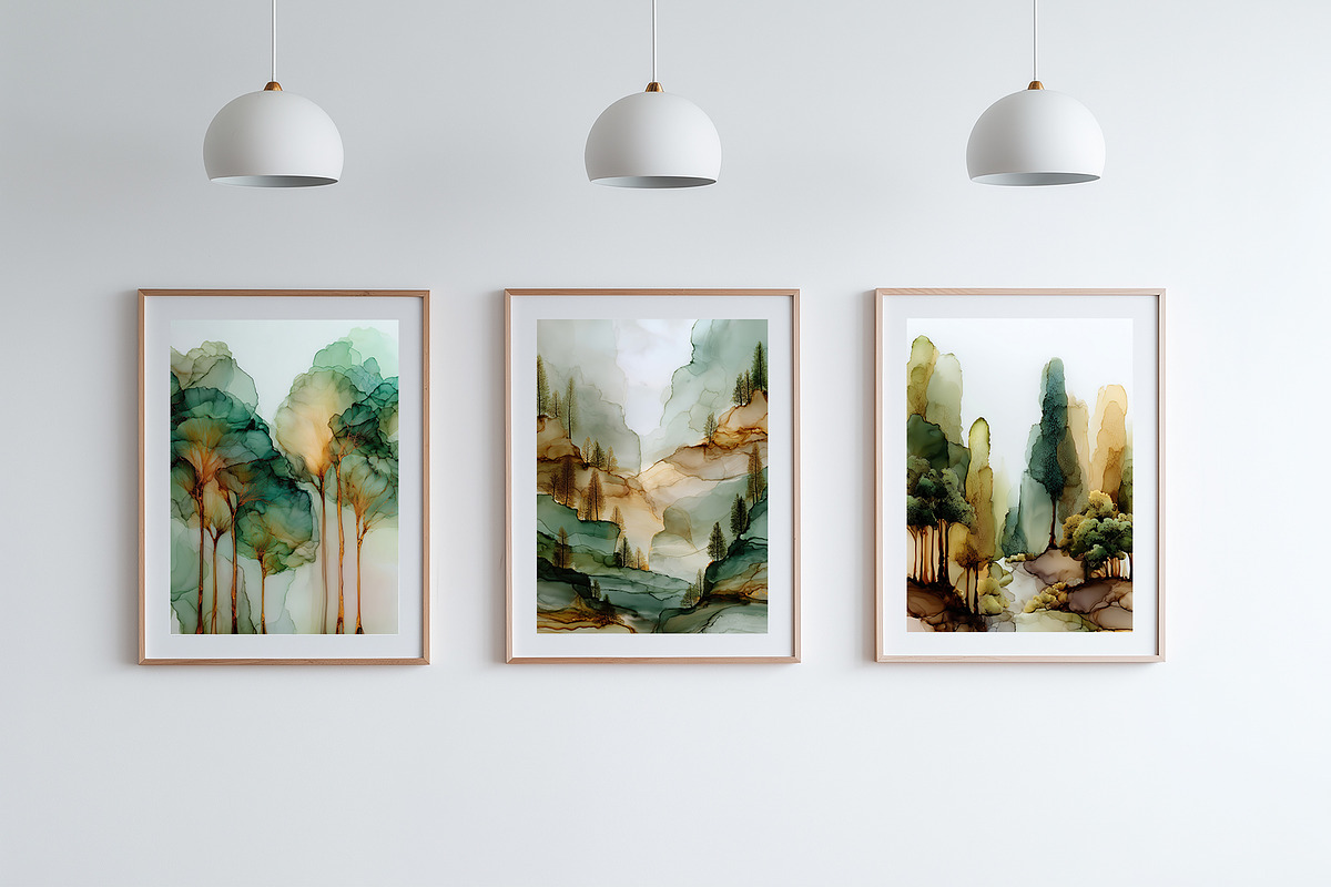 Watercolor Forest Illustration, a Decorative Illustration by Housui Patterns (Photo 9 of 12)