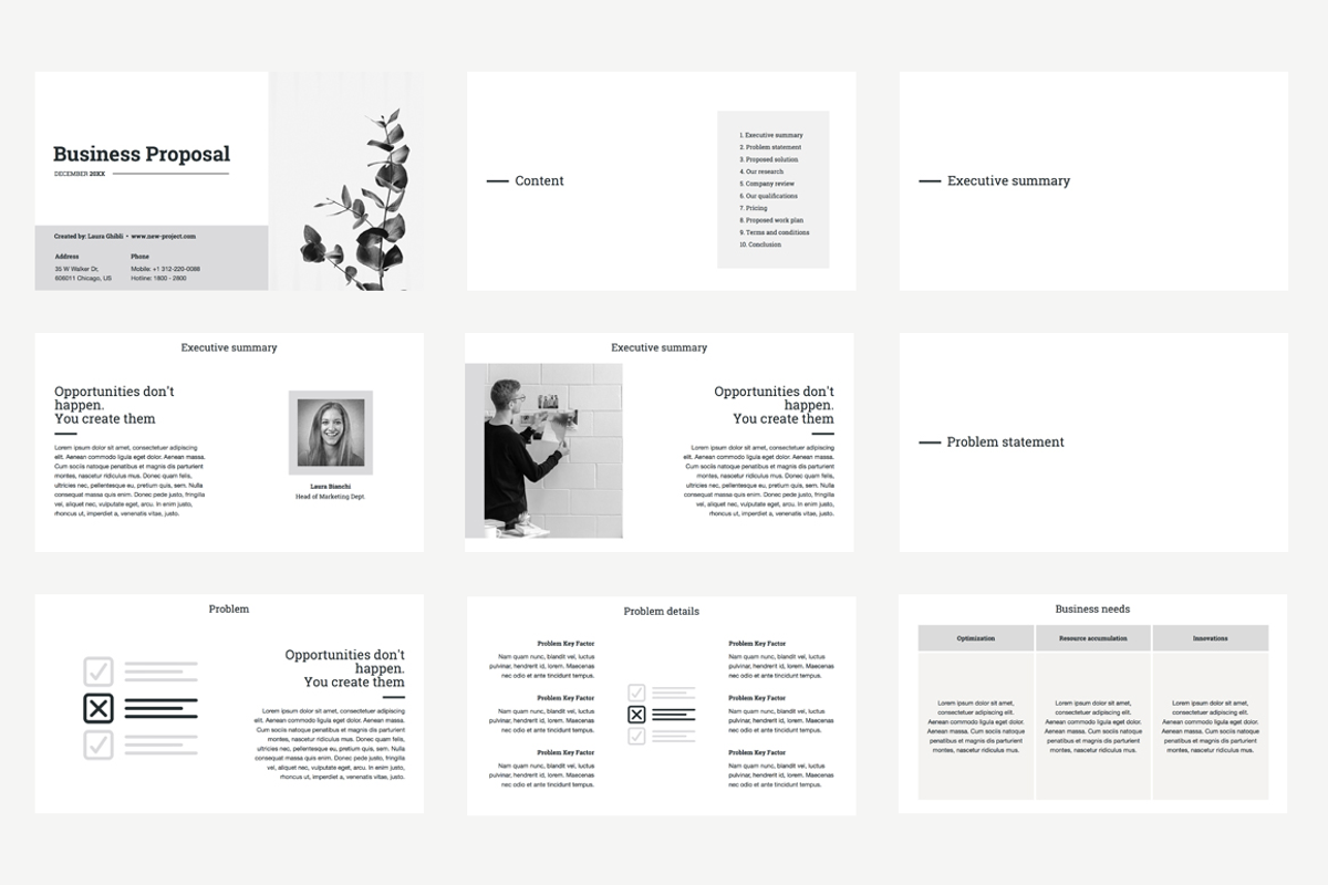 Business Proposal Keynote Template