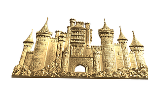 Castle Printable Relief Wall Panel 1