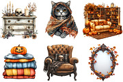 Watercolor Cozy Haunt Clipart, an Illustration by Designking (Thumbnail 3 of 5)