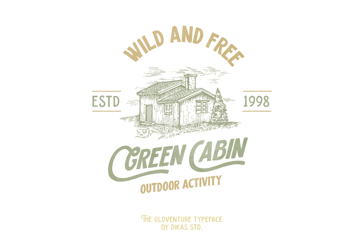 The Oldventure - 10 Fonts, a Sans Serif Font by Dikas Studio (Photo 7 of 9)