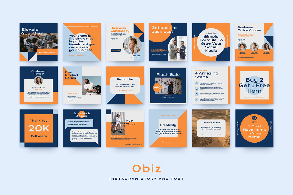 Obiz - Instagram Post Template, a Social Media Template by MYDesign (Photo 4 of 5)