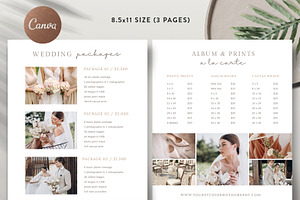 Wedding Pricing Guide Template PG017