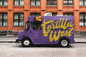 Food Truck Vinyl Wrap Mockup