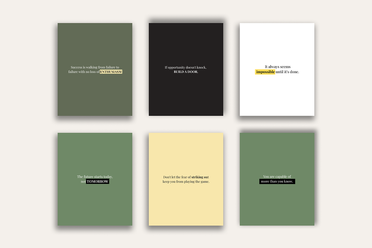 50 INSPIRING INSTAGRAM TEMPLATE, a Social Media Template by RB Boutique (Photo 5 of 8)