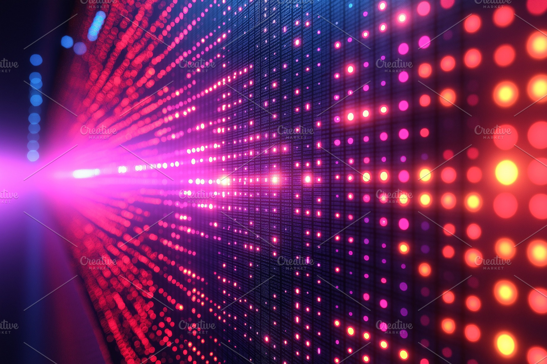 A vibrant display of colorful dots in purple, pink, and orange, creating a dyna, a Background Photo by ImageMir