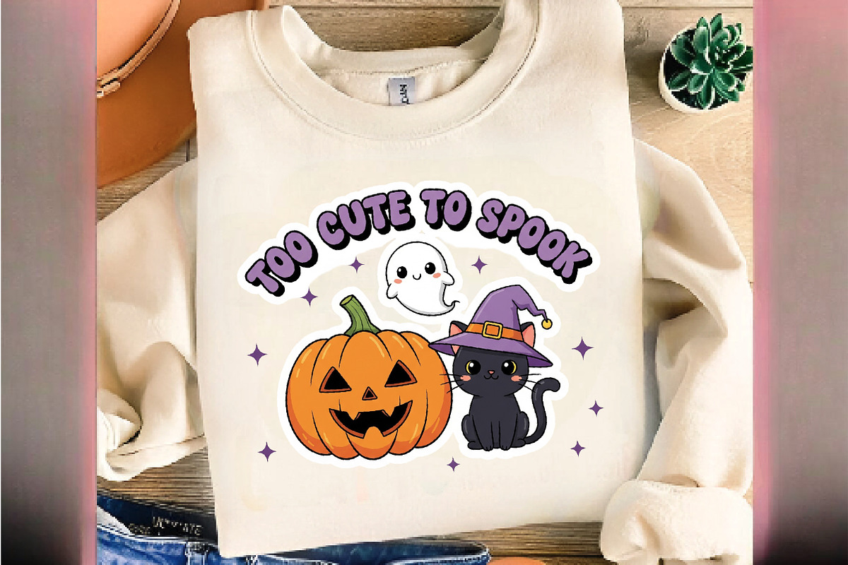 To Cute To Spook Halloween T-Shirts, an Illustration by DreamArtGraphic (Photo 3 of 5)