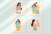 Happy pregnancy and motherhood, a Decorative Illustration by My May Art (Thumbnail 9 of 18)
