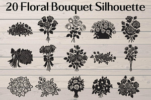 Floral Bouquet Silhouette, an Object Graphic by Creativeshirt