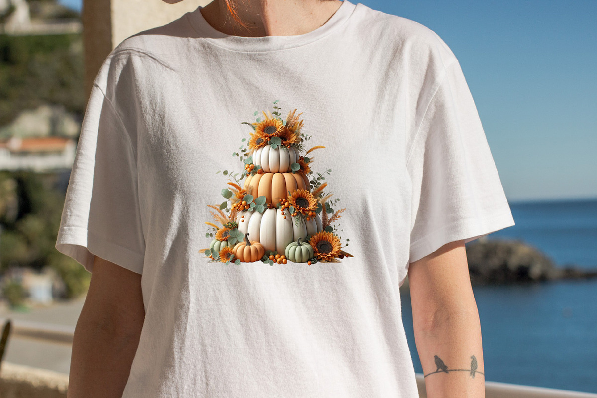 Watercolor Autumn Pumpkin Clipart Bu, an Illustration by SVGArt (Photo 6 of 8)