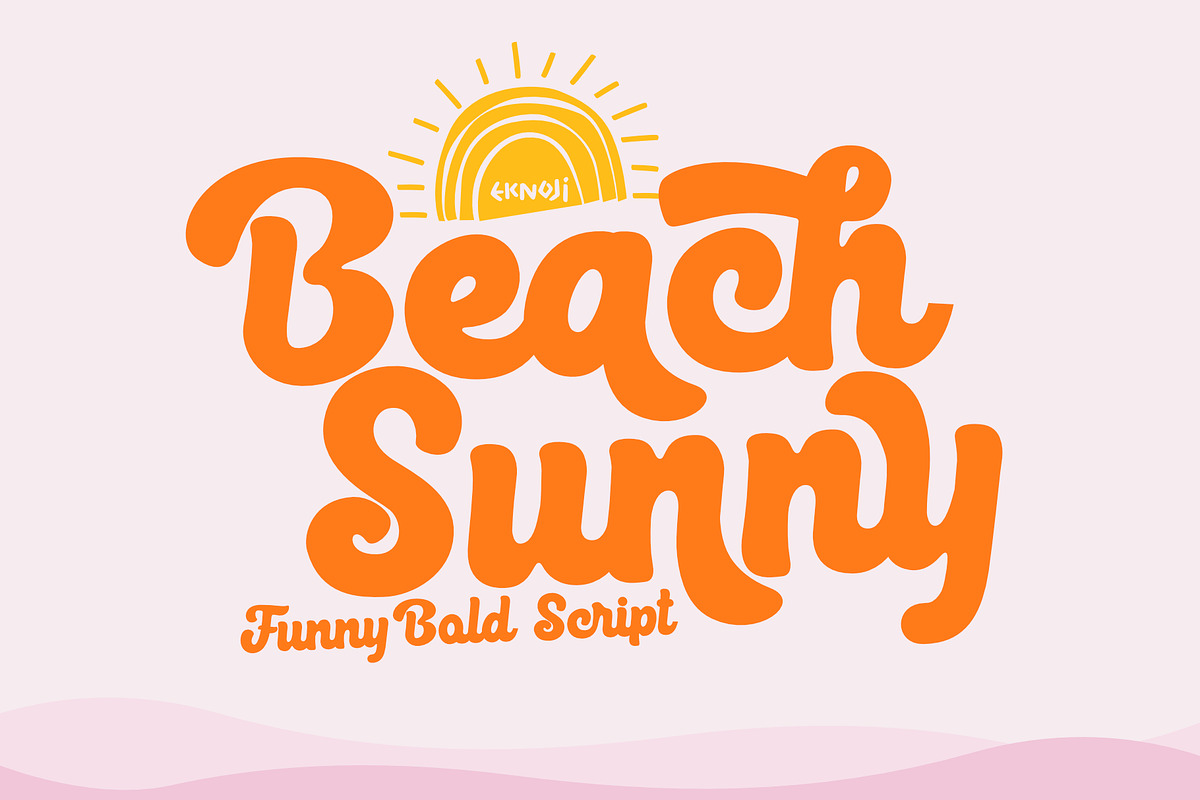 Beach Sunny, a Script Font by eknojistudio (Photo 1 of 6)