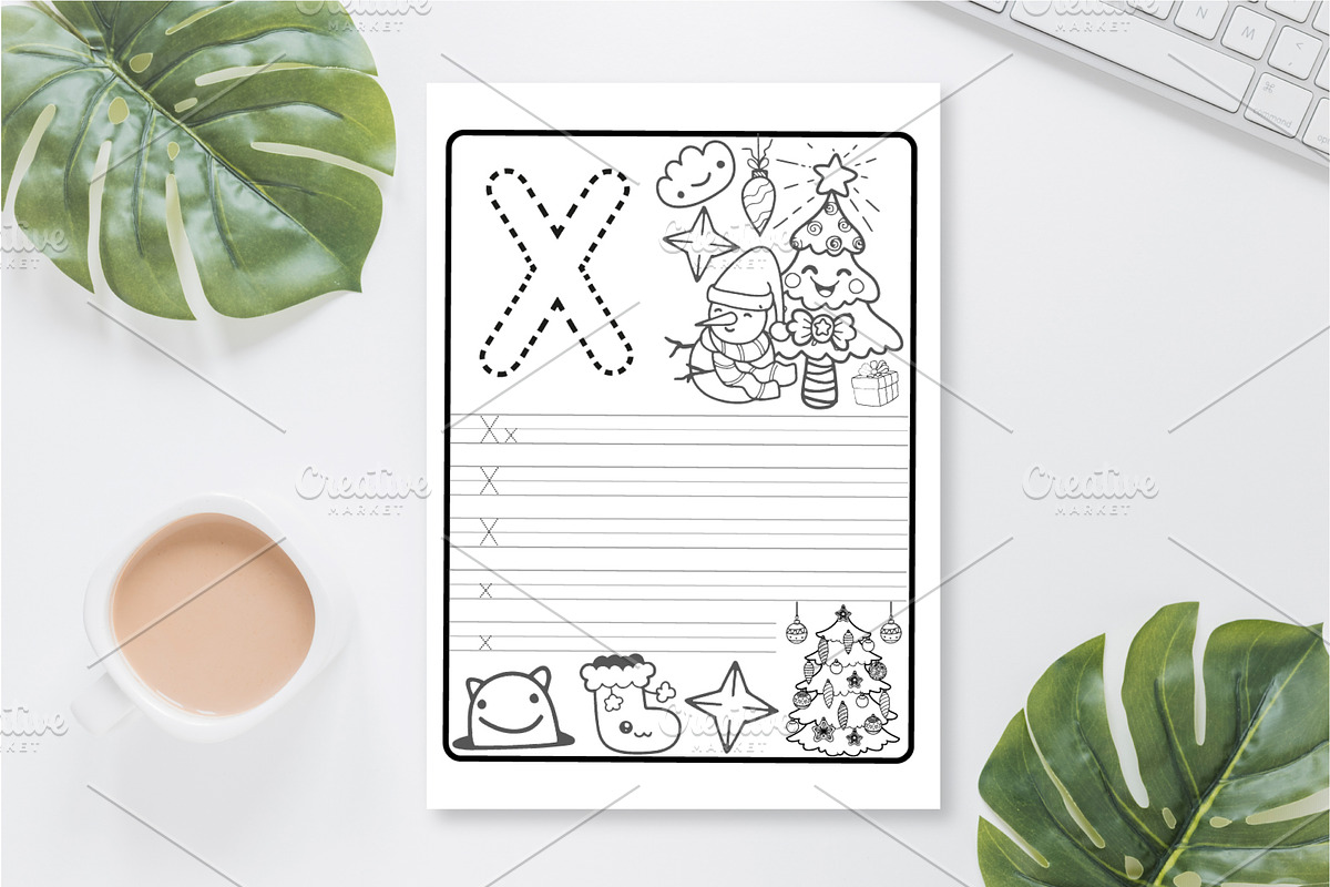 676 Christmas Alphabet Letter Vector, an Education Illustration by Blue Digital Studio (Photo 3 of 5)