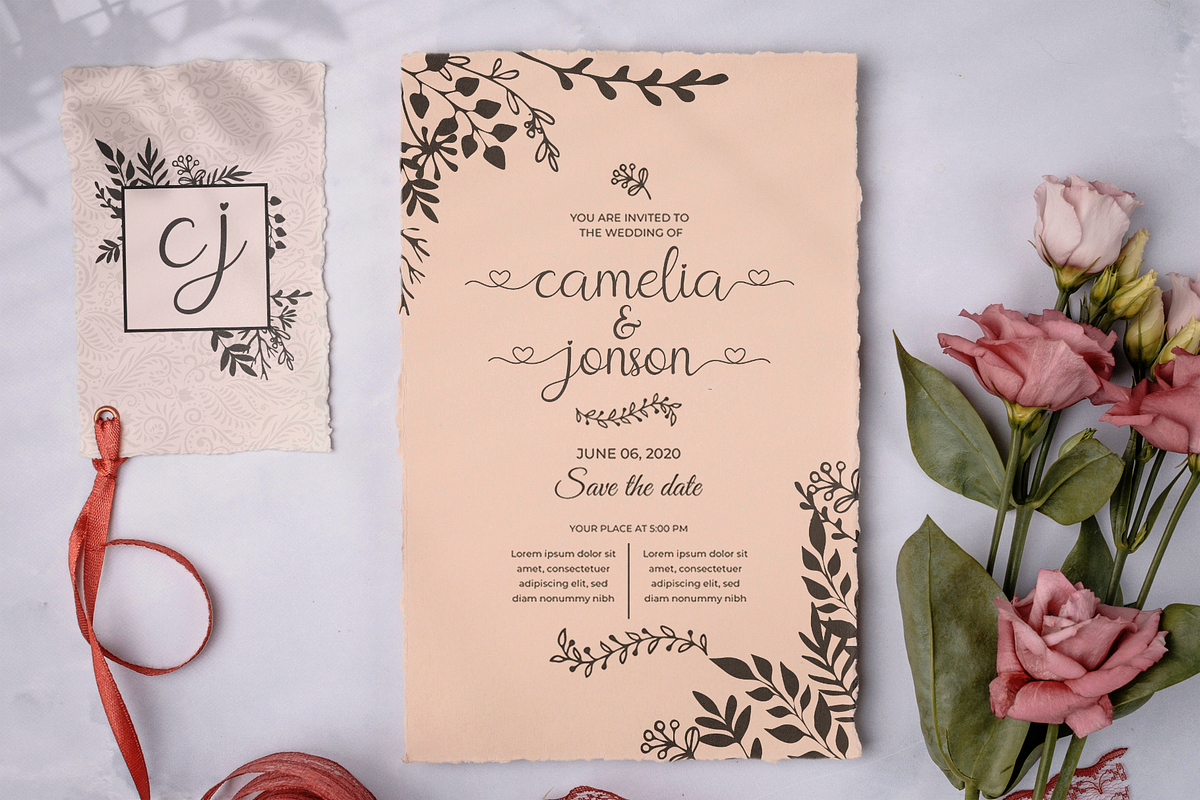Romantic Couple / modern calligraphy preview 3