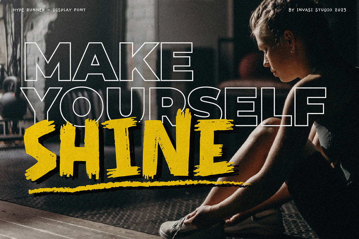 Hype Runner - Brushy Display Font, a Handwritten Font by Invasi Studio (Photo 6 of 10)