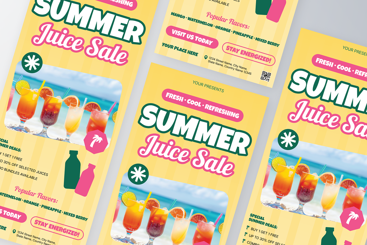 Summer Juice Sale Roll Up Banner, a Flyer Template by Annora Studio (Photo 5 of 6)