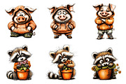 Whimsical easter animals clipart, an Illustration by SinaCreation (Thumbnail 4 of 11)