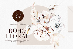 Fall Watercolor Floral BOHO Wedding