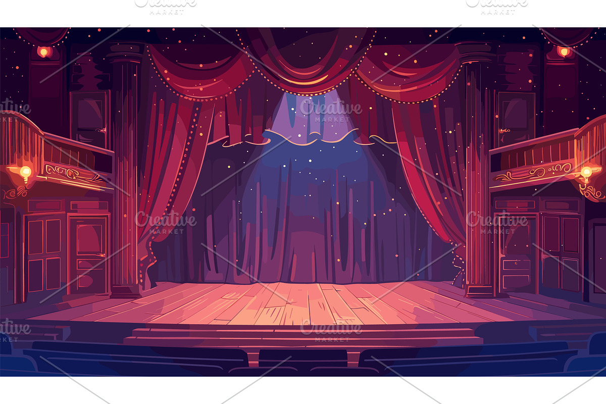 scene theater background. drama, an Object Illustration by Stock-Smart-Start