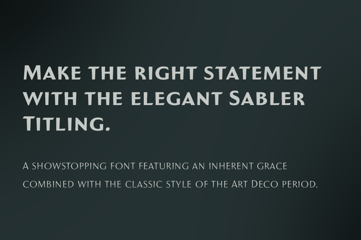 Sabler Titling preview 2