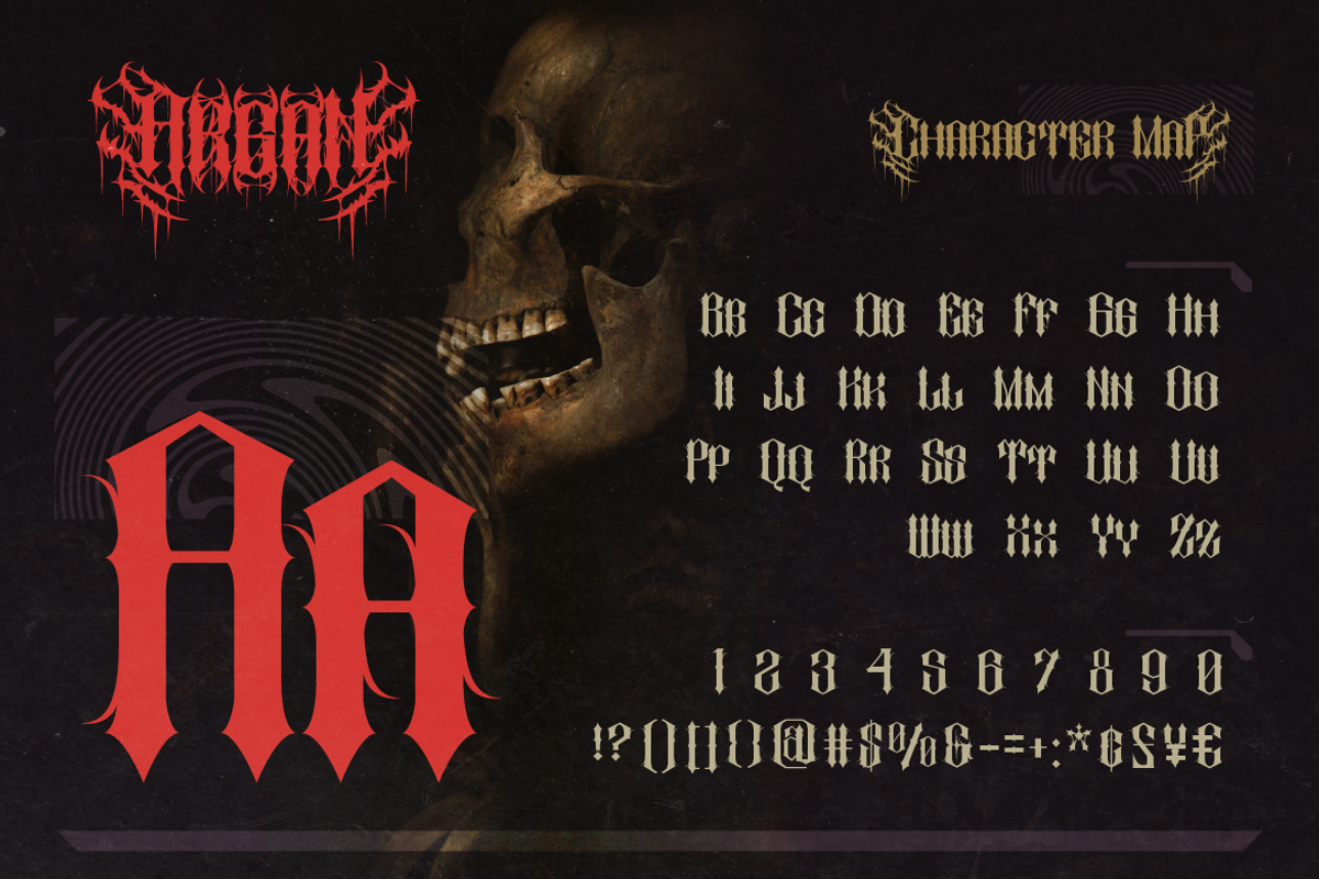 Argan, a Blackletter Font by Burntilldead (Photo 6 of 13)