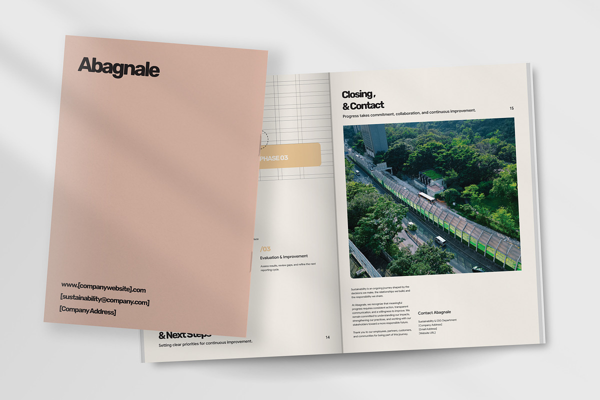 ESG Corporate Annual Report, a Brochure Template by trabaskriya (Photo 6 of 6)