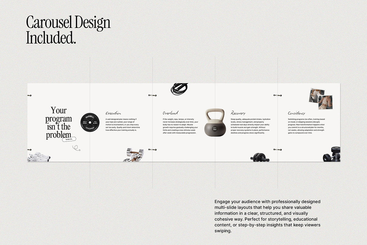 2026 Fitness Instagram Templates, a Social Media Template by Wildnun Studio (Photo 6 of 11)