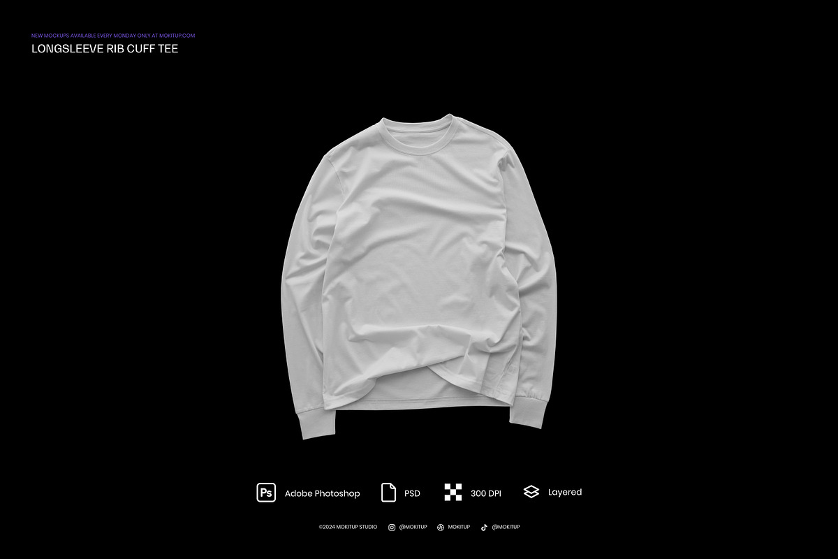 MOKITUP: Longsleeve Tee 002 Mockup, a Hoody Mockup by MOKITUP (Photo 3 of 4)