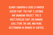 Blondy Condimen Chalk Marker Font, a Sans Serif Font by Iqsiart Studio (Thumbnail 6 of 7)