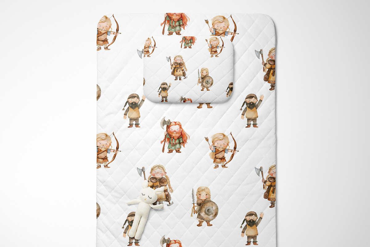 Nursery Viking Tale Watercolor Set, an Object Illustration by Pati Paints (Photo 7 of 9)