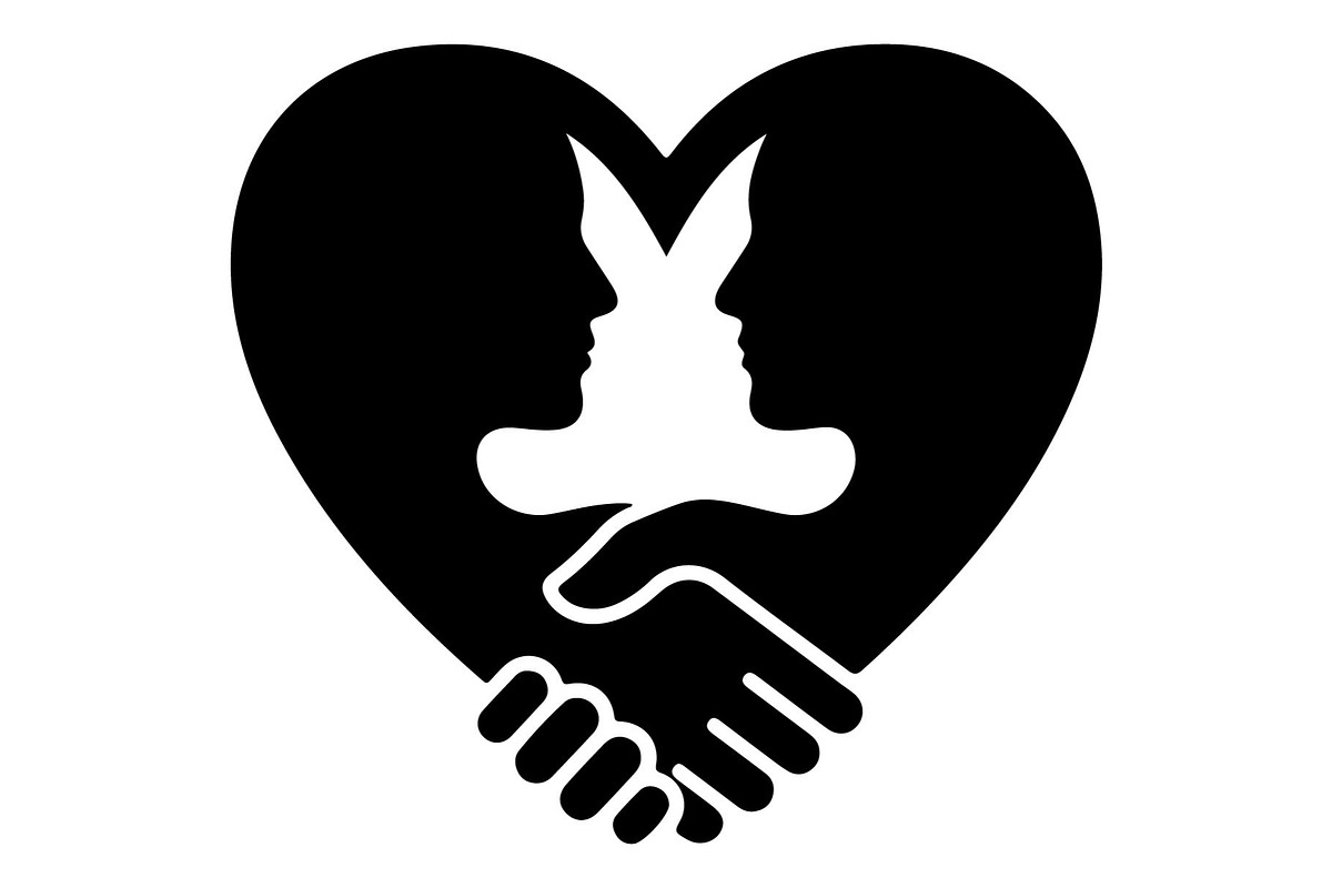 Couple Love Heart Silhouette, an Object Graphic by Gfx_Store (Photo 2 of 16)