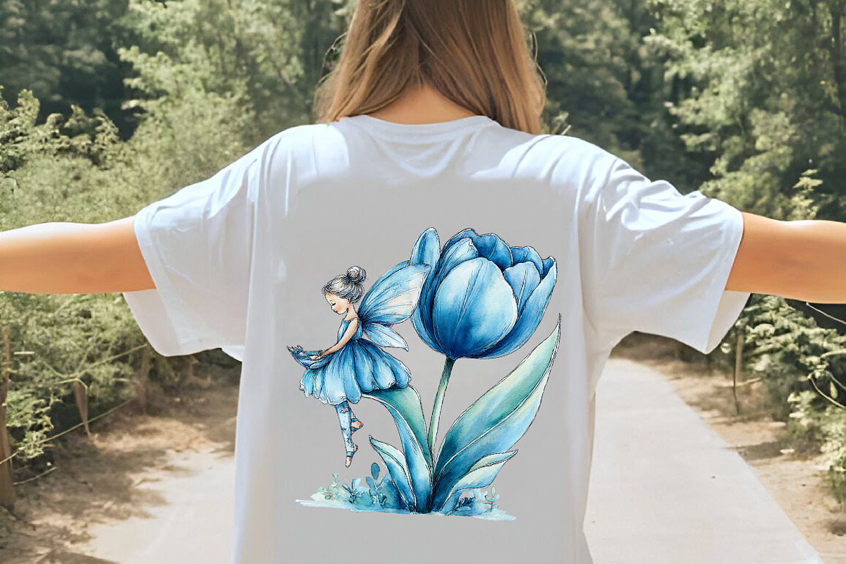 Watercolor Magical Garden Bule Fairi, an Illustration by Digital Artistic99 (Photo 8 of 10)