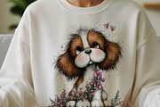 Whimsical Dogs Floral Clipart Spring, a Graphic by one-touch (Thumbnail 2 of 19)