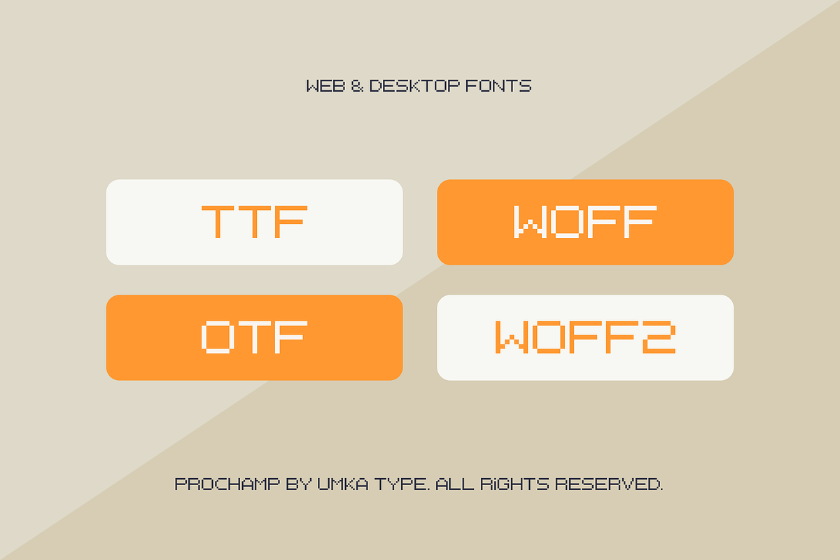 Prochamp Pixel Game Font, a Font by alpercakici (Photo 9 of 13)