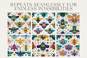 12 Buzz Folk Seamless Patterns, a Pattern Graphic by Inknfolly (Thumbnail 2 of 7)