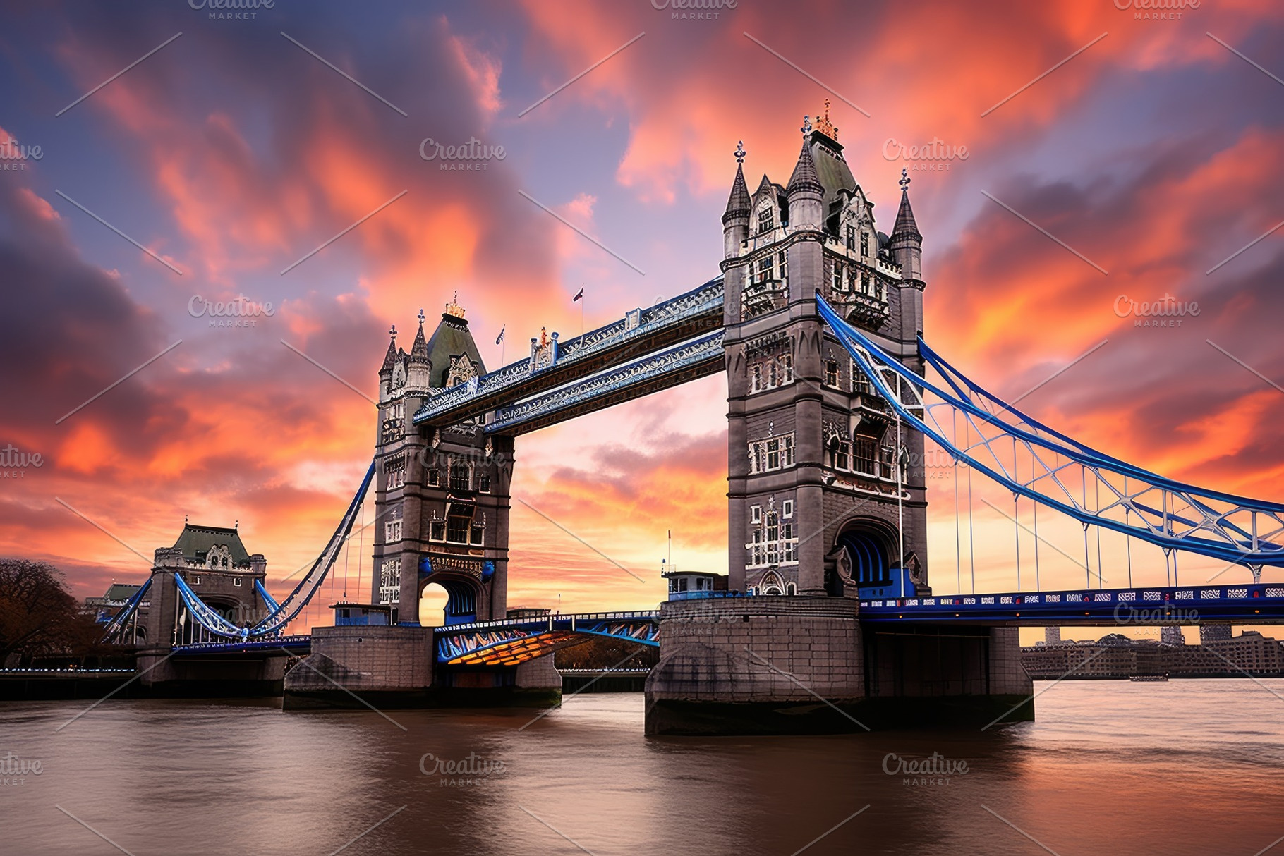 Tower Bridge in London at sunset, En, a Photo by Iftikhar Alam