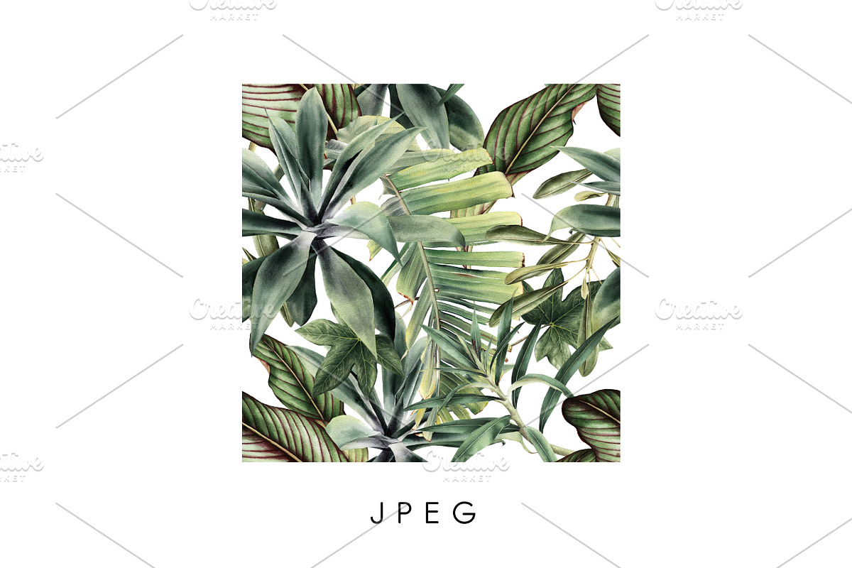 Seamless tropical patterns, a Pattern Graphic by ollalya (Photo 11 of 17)