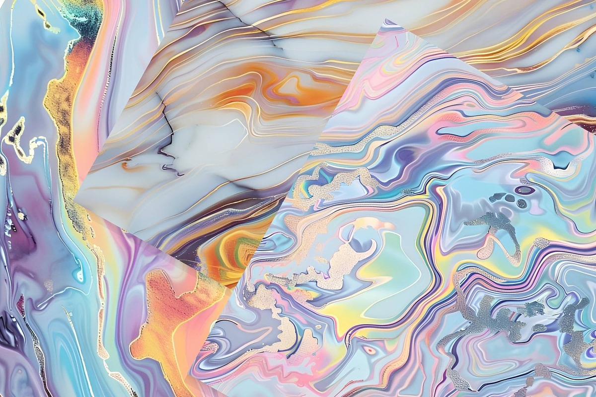 24 Holographic Opal Marble Pattern, a Pattern Graphic by UniqueMe (Photo 14 of 19)