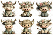 Whimsical Summer Highland Cow, an Illustration by Black Bird Studio (Thumbnail 4 of 6)