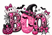 BOO Halloween PNG, Cute Girly Ghost, a Seasonal Illustration by Coco Bloom (Thumbnail 1 of 4)