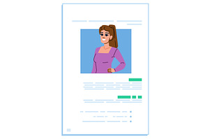 Smiling businesswoman on modern, a Person Illustration by pikepicture