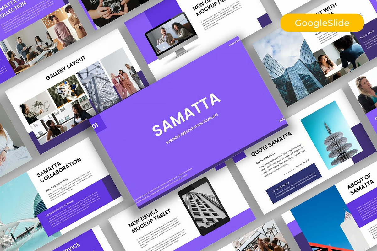 Samatta – Business Google Slide, a Presentation Template by kreatifreya (Photo 1 of 5)